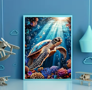 Preview: Diamond Painting Meeresschildkröte